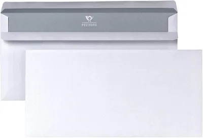 Briefumschläge DIN lang, ohne Fenster, 1000 Stück, weiß