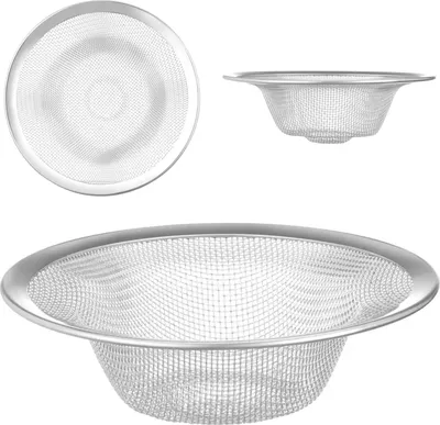 Produktbild von Rundes Abflusssieb für Spülbecken, STAHL, Durchmesser 110 x 35 mm