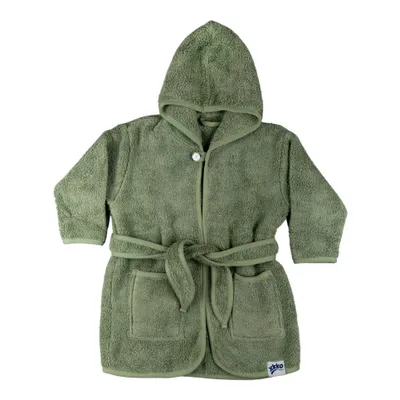 Immagine prodotto di XKKO Accappatoio in Cotonelogico BIO - Verde granito 12-24m
