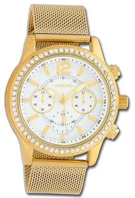 Imagen del producto de Oozoo Damenuhr: Reloj de pulsera para mujer, con correa de metal dorado, movimiento de cuarzo y esfera analógica, modelo D3UOC10261