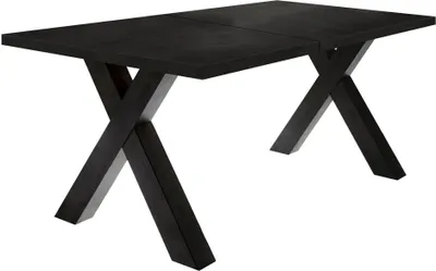 Produktbild von Esstisch ausziehbar Eike 7 160 x 90 x 75 Esszimmertisch Schwarzstahl 13439-160