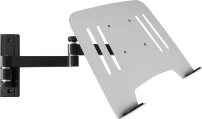 Produktbild von Laptop Wandhalterung Halterung schwarz mit Notebook Adapterplatte Ablage weiß Modell: L52B-IP3WK