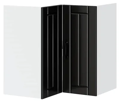 Produktbild von Tomostar Eckschrank für Küche, Hängeschrank, Küche, Eckschrank, Wandmontage, Lucca, Schwarz, Holz, 57 x 57 x 60 cm