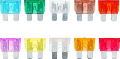 Flachstecksicherungen-Set, 10 Stück, 2–40 A, 21,3 x 19,1 x 5,2 mm