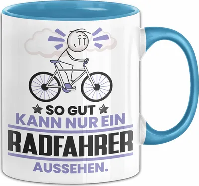 Produktbild von Radfahrer Geschenk Tasse So Gut Kann Nur Ein Radfahrer Aussehen Geschenkidee Kaffee-Becher (Blau)