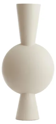 Image de Vase KAVANDU crème métal – 37,5 x 22 x 81 cm
