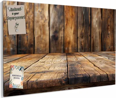 Produktbild von Magnettafel 60x40cm magnetisch & beschreibbar Metall-Board - Holzbodenoptik