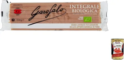 Produktbild von 10x Pasta Integrale Spaghetti Vollkorn-Hartweizen -Produkt 500g + Italian Gourmet polpa 400g