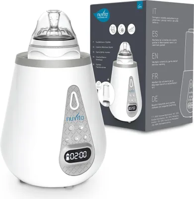 Produktbild von Nuvita 1170 Tragbarer Baby Flaschenwärmer & Sterilisator für Baby-Flaschen, Baby-Nahrung und Muttermilch - Babykostwärmer für Fläschchen und Gläschen