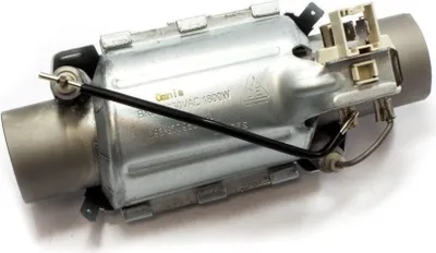 A close-up studio shot of a heating element for a dishwasher.