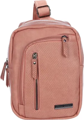 Produktbild von Damen Tasche Schultertasche Umhängetasche Crossover Bag Leder Optik Handtasche Rose