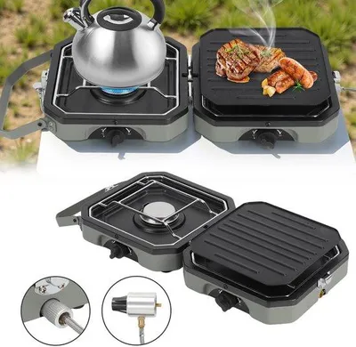 Produktbild von Portable Gasstel - Campingkochgerät - Zweipitzengasstel - Gas - Tragbar - Zweipitzengasgerät