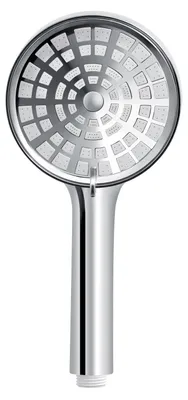 Obrázok produktu pre Sprchová hlavica WENKO Mod. Powerboost, 12 cm, chróm/biela, ABS vhodná pre prietokové ohrievače vody, 26196100