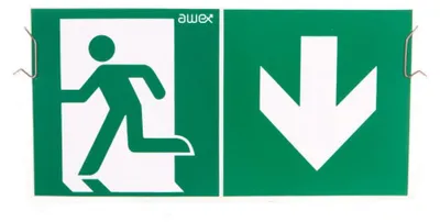 Productafbeelding van Plexa EXIT M + montageveren + pictogram, ETE/PLX/PU31/41