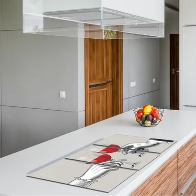 Imagen del producto de Placa de vidrio protectora para cocina, dimensiones 30x52 cm