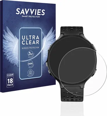 Produktbild von 18x Für Garmin Forerunner 235 Schutzfolie Savvies Displayschutz Display Schutz Folie Klar Transparent