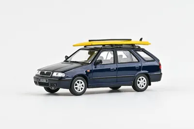 Obrázok produktu pre Škoda Felicia FL Combi (1998) Deep Blue Metallic – s príslušenstvom – ABREX 1:43