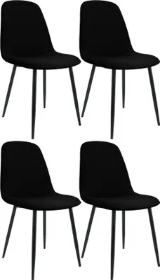 Immagine prodotto di Set di quattro sedie da pranzo - Sedie da cucina - Imbottitura confortevole - Look moderno