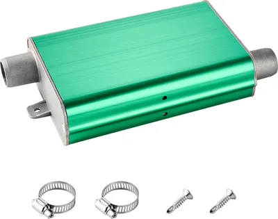 Image de VEVOR Silencieux de chauffage diesel Kit de silencieux d'échappement avec 2 pinces & vis, alliage d'aluminium, réducteur de bruit de chauffage auxiliaire pour chauffage auxiliaire de 2 kW / 5 kW / 8 kW
