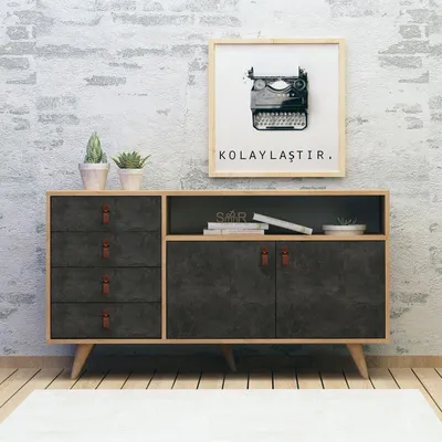 Produktbild von Skye Decor, Pagina, Konsole, Eiche, 100 % MELAMINBESCHICHTETE SPANPLATTEN, 140 x 40 x 86 cm