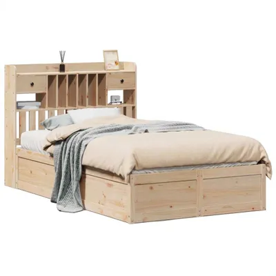 Produktbild von vidaXL Massivholzbett ohne Matratze 135x190 cm Kiefernholz