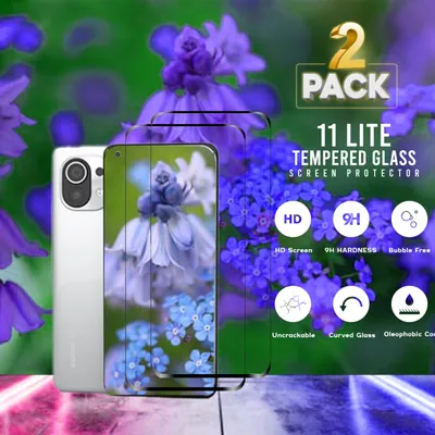Produktbild von 2-Pack Xiaomi 11 LITE - Gehärtetes Glas 9H - Hochwertiger 3D-Displayschutz