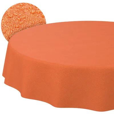 Produktbild von Tischdecke abwaschbar, rund Ø 140 cm, orange, für Gartentische