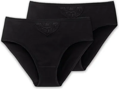 Produktbild von Schiesser Damen 2 er Pack Tai Gr. 38  schwarz