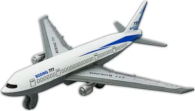Produktbild von FLUGZEUG Boeing 777 mit Rückzug weiß 14x13cm Kunststoff Airbus Passagierflug Spielzeug Geschenk Kinder 92