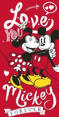 Produktbild von beachtowel Mickey Mouse junior 70 x 140 cm Baumwolle rot