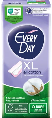 Productafbeelding van EveryDay inlegkruisjes, 100% katoen, 24 stuks