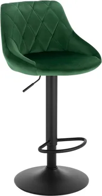 Produktbild von WOLTU Barhocker Barstuhl, Gute gepolsterte Sitzfläche aus Samt, Höhenverstellbar, 360° Drehbar, Dunkelgrün