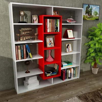 Produktbild von Bücherregal Weiß-Rot Ample ""