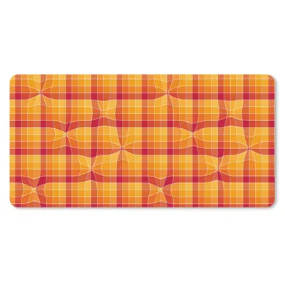 Produktbild von MuchoWow® Schreibtischunterlage Orange - Muster - Abstrakt 80x40 cm - XXL Mauspad - Gaming Mauspad
