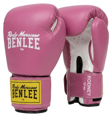 Immagine prodotto di Guanti da boxe in  RODNEY Rosa/Bianco 10 oz BENLEE