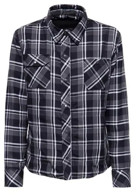 Image de King Kerosin : Veste chemise multifonctionnelle - Modèle "Blanko" en noir et blanc, taille 5XL