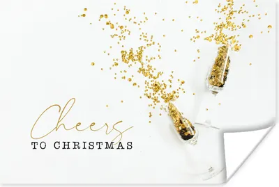 Produktbild von MuchoWow® Poster Winter - Gold - Weiß 60x40 cm - Schlafzimmerdekoration