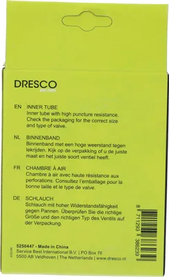 Zdjęcie produktu dla Dętka Dresco 16 x1,70-2,10 (47/62-305) Dunlop 40 mm
