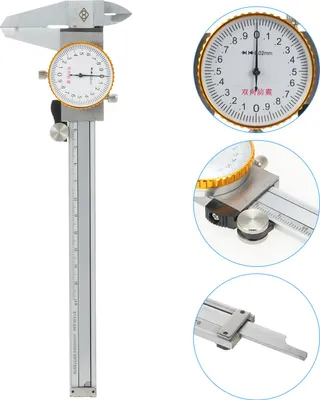 Obrázek produktu pro Průmyslové posuvné měřítko, vysoce přesné posuvné měřítko z nerezové oceli, 0–150 mm, 0,02 mm, nárazuvzdorný metrický měřicí nástroj