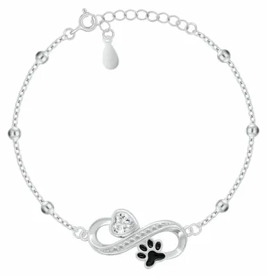 Zdjęcie produktu dla Bransoletka srebrna "Infinity" - model BRC212W