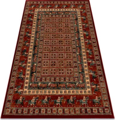 Produktbild von Wollteppich KASHQAI 4301 300 orientalisch, Rahmen Terrakotta / grün rot 240x340 cm