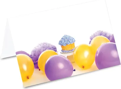 Image de PRICARO Cartes de table "Cupcakes et ballons", 50 pièces