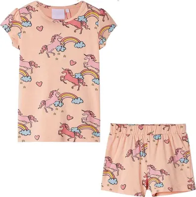 Produktbild von Kinderpyjama mit Kurzen Ärmeln Hellorange 104