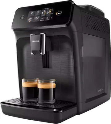 Produktbild von Philips Kaffeevollautomat 1200 Series, 2 Kaffeespezialitäten, Schwarz (EP1200/00)
