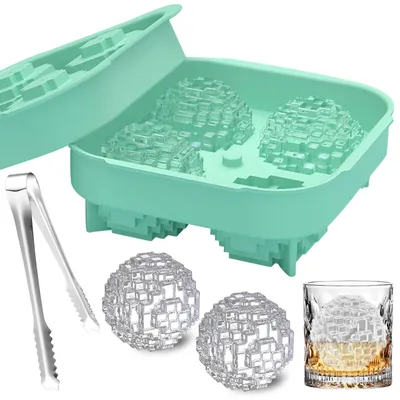 Produktbild von Silikonform für Eiswürfel mit Deckel, geeignet für große Eisbällchen