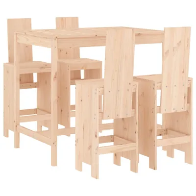 Produktbild von vidaXL 5-tlg. Gartenbar-Set Massivholz Kiefer