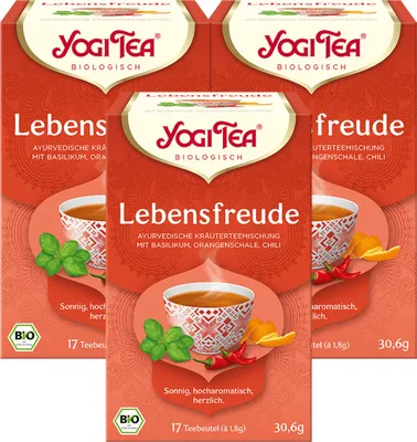Produktbild von 3 x  YOGI TEA Lebensfreude  | 3 x 30,6g
