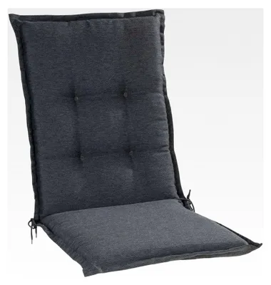 Produktbild von Gartenstuhlauflage Mittellehner - 110 x 50 cm - Dunkelgrau - Polyester