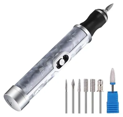 Produktbild von Elektrische Nagelfeile für dicke Nägel, Zehennagelfräser USB-C, kabelloser Nagelschleifer mit 7 Aufsätzen