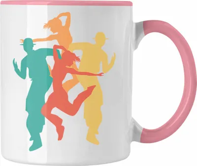 Produktbild von Trendation -  Lustige Tänzer Tasse Geschenk für Tanzbegeisterte Tanzlehrer Grafik  (Rosa)